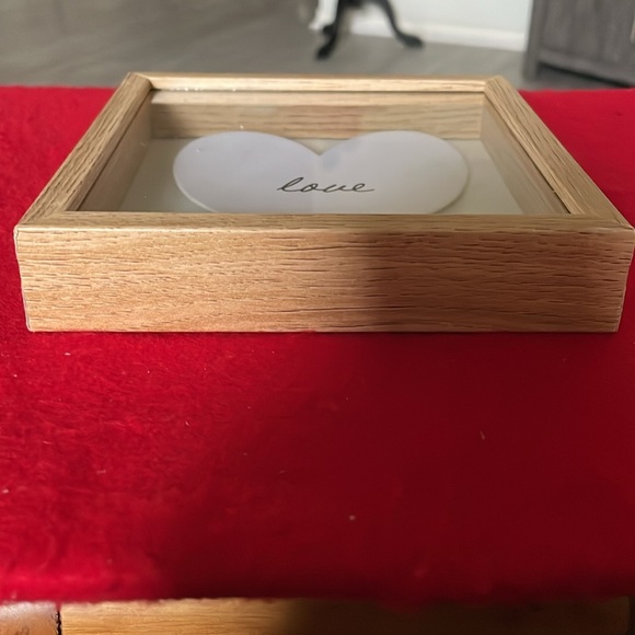 Love Tabletop Frame Sign-Lightwood-5.7x 5.7x 1.1- Sturdy Glass-Shadow Box Style - Picture 3 of 5